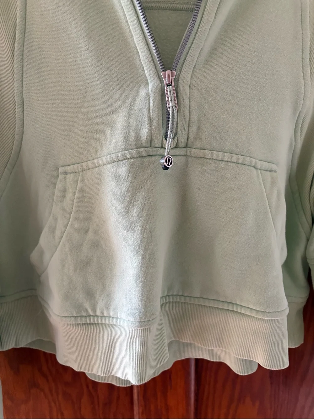 Lululemon Women's Half Zip Scuba Hoodie Sweatshirt Size XS/S Mint Green VGUC